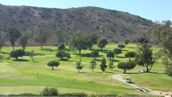 Marine Memorial Golf Course with mountains in the background