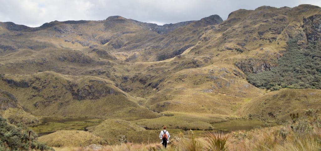 Picture of the mountains in Cajas National Park, Ecuador