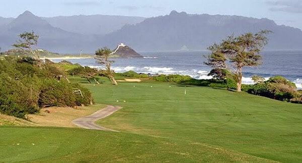 Mountain and ocean views from the Kaneohe Klipper, one of 3 top golf course