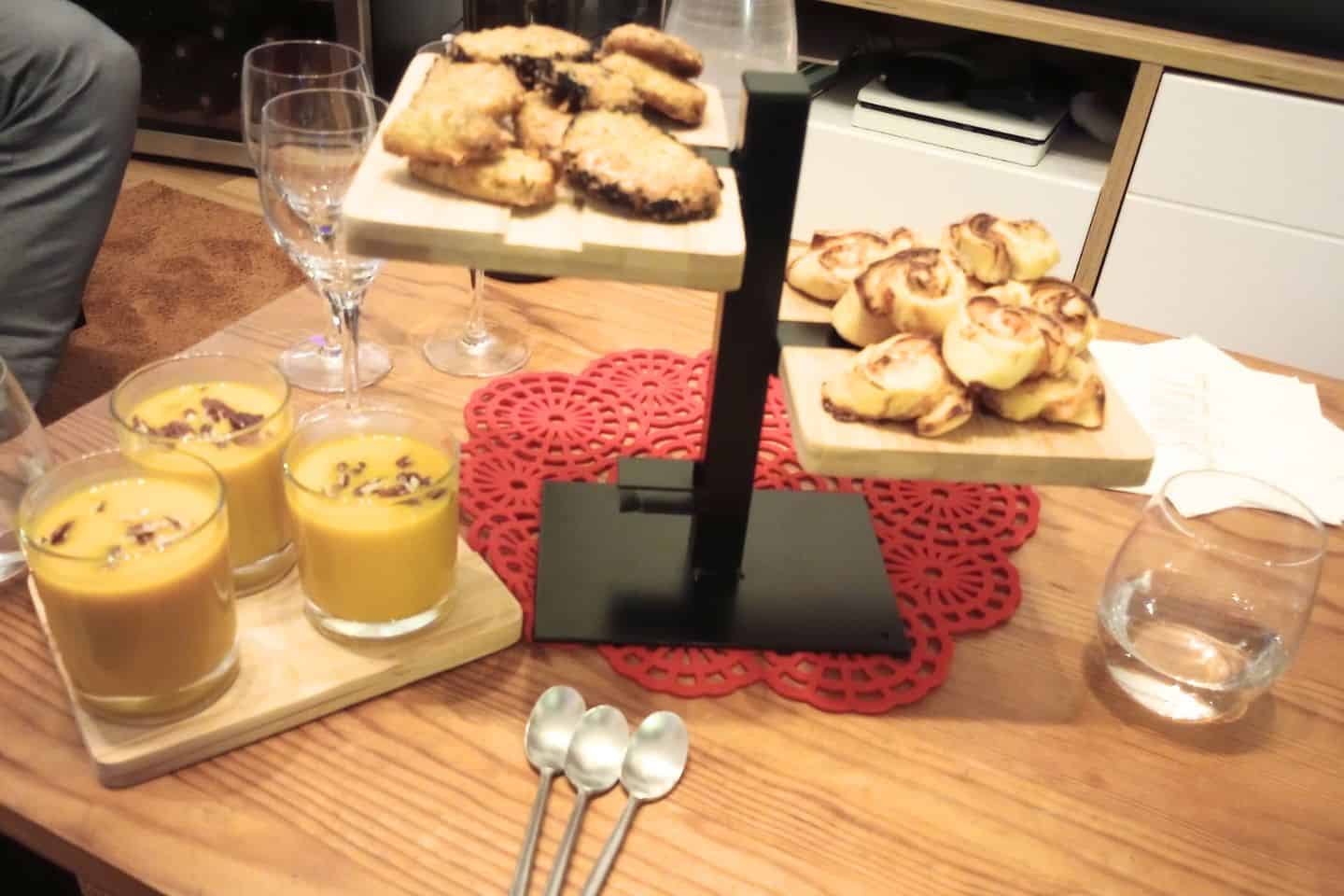 Decorative appetizers on a table