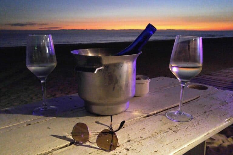 A toast to life in Spain at sunset