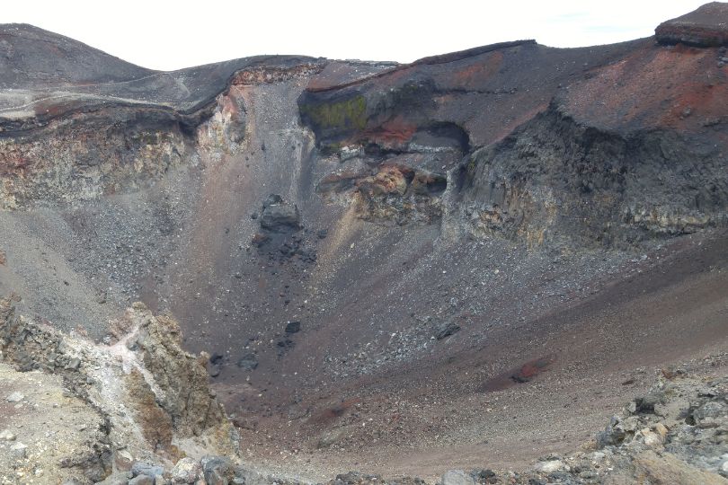 A volcanic crater
