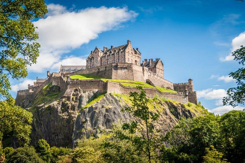 A castle on a hilltop