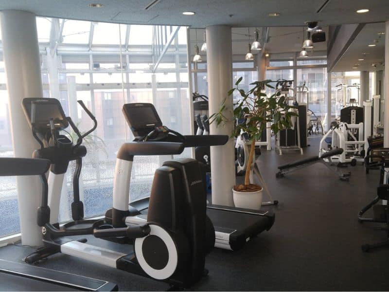modern fitness center at the New Sanno Hotel in Tokyo
