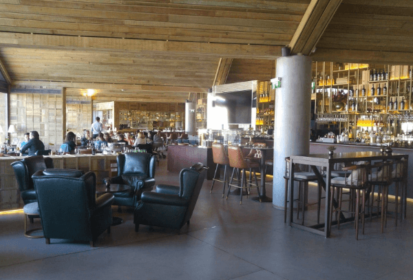 The spacious dining area in Enoteca 17-56, one of our favorite restaurants in Porto