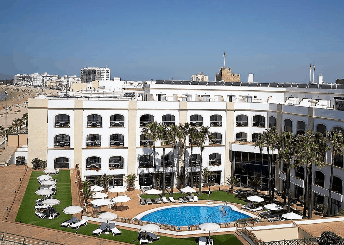 View from above of the Hotel Duque de Najera pool