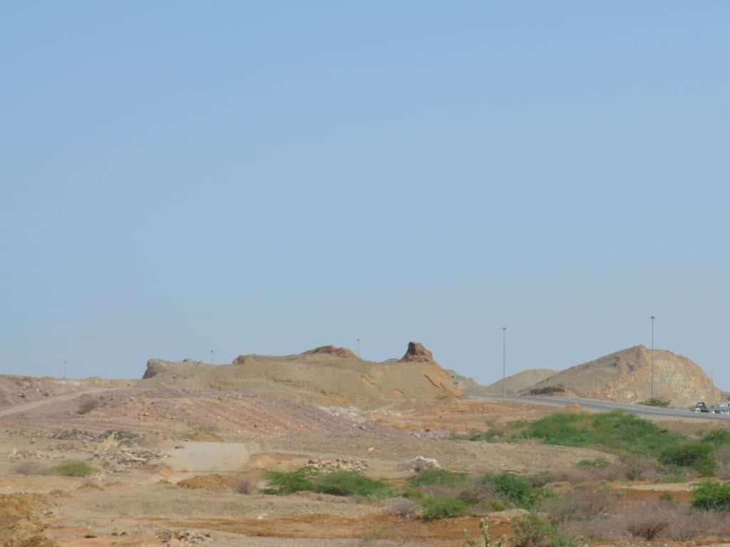 Rocky sand dunes in Jeddah