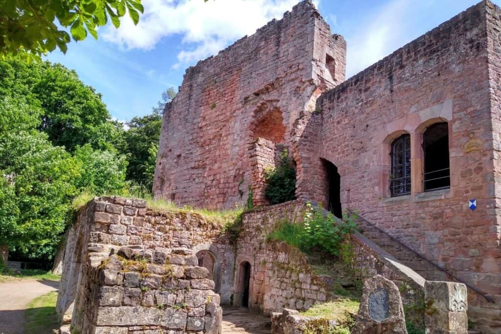 The remains of Nanstein Castle