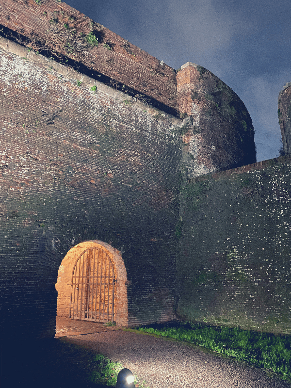 Outside view of the medieval wall surrounding Lucca