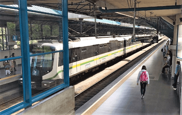 The metro station in Medellin, Colombia