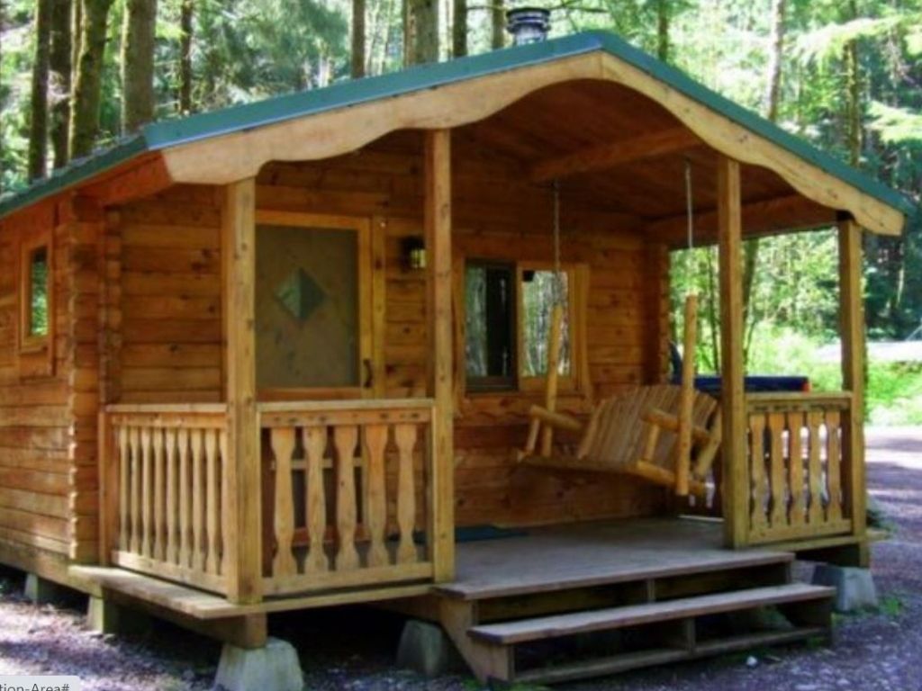 A log cabins in the woods