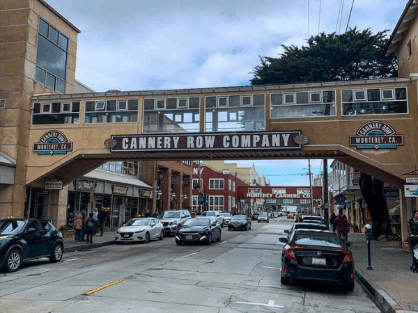 Cannery Row Company sign - book a winter rental in Monterey