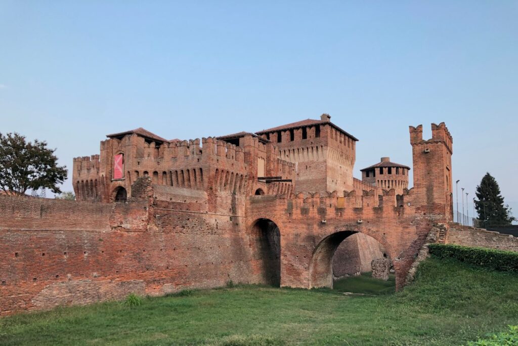 A red brick castle