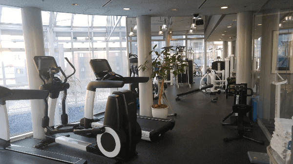 The fitness center at the New Sanno Hotel in Tokyo