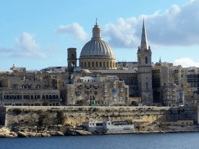 The skyline of an old European city