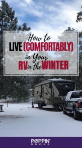 living in travel trailer in winter