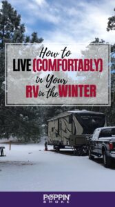 living in travel trailer during winter