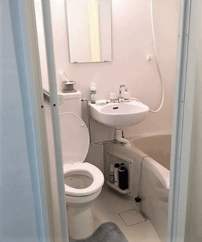 Tiny bathroom in an Airbnb Nagoya